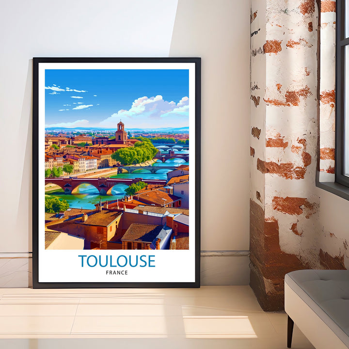 Toulouse France Travel Poster
