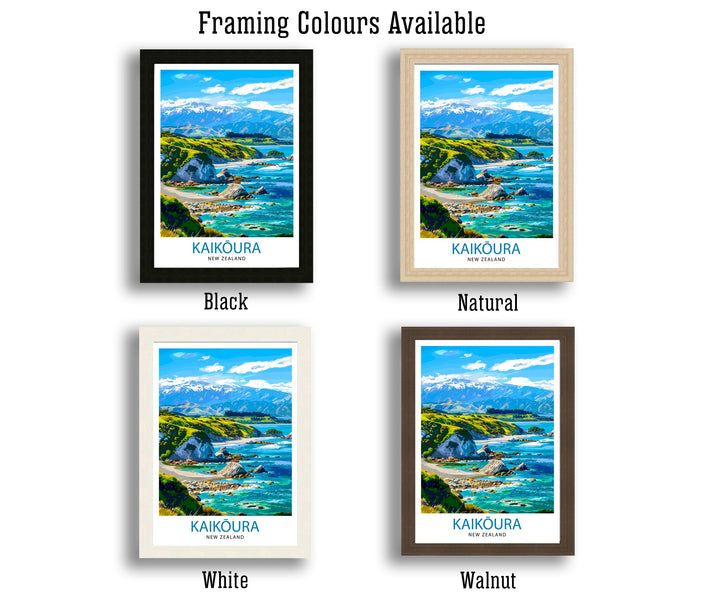 Kaikōura New Zealand Travel Poster