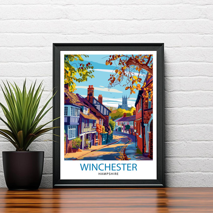 Winchester England Travel Poster