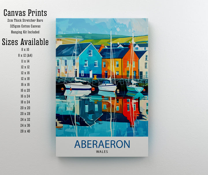 Aberaeron Wales Travel Poster