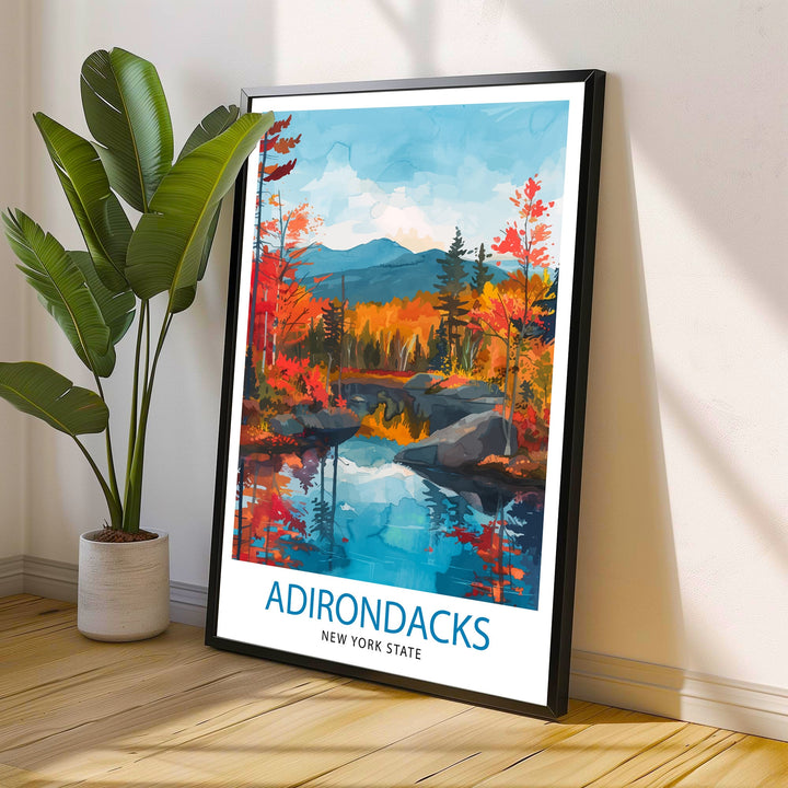 Adirondack Mountains New York Travel Poster
