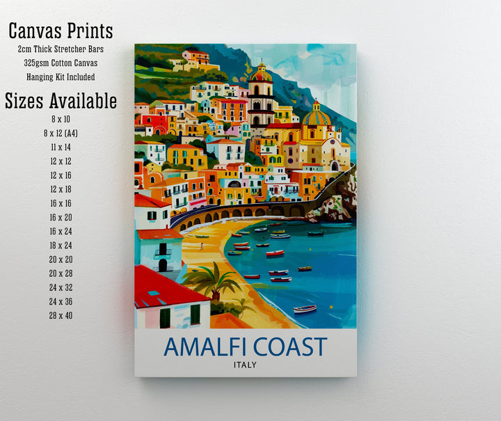 Amalfi Coast Italy Travel Poster