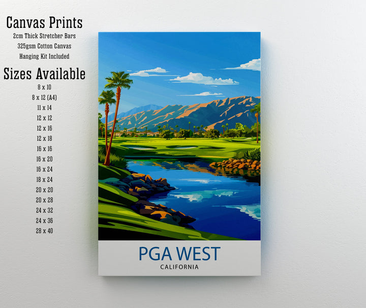 PGA West La Quinta California Golf Course Travel Poster