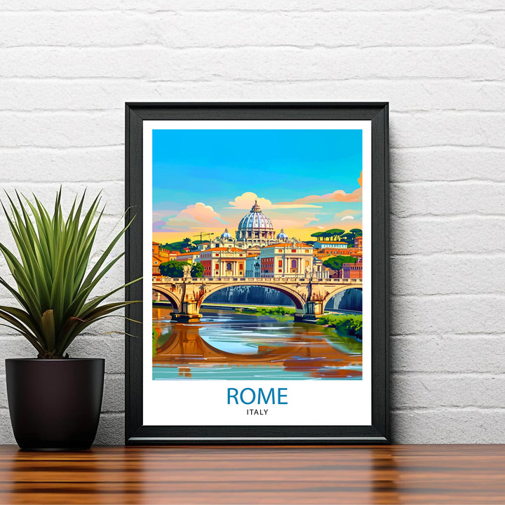 Rome Italy Travel Poster