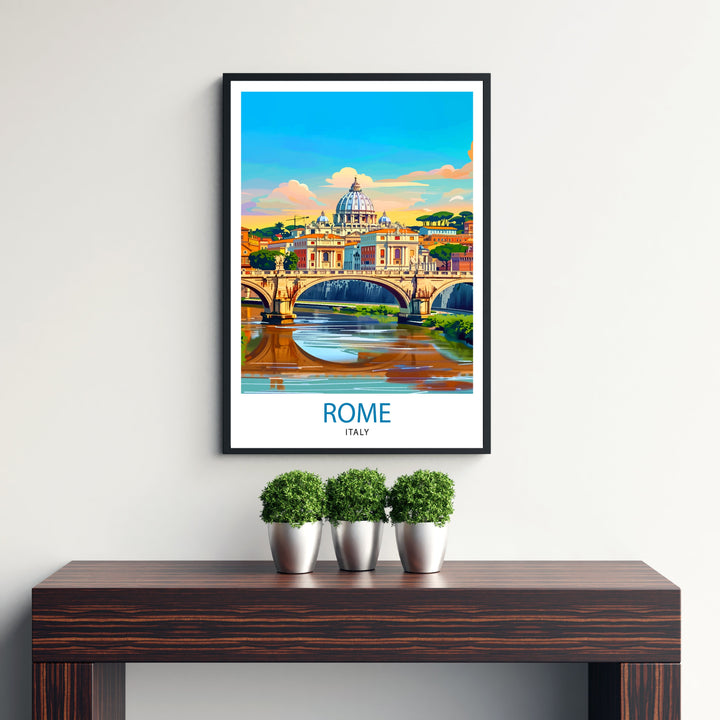 Rome Italy Travel Poster