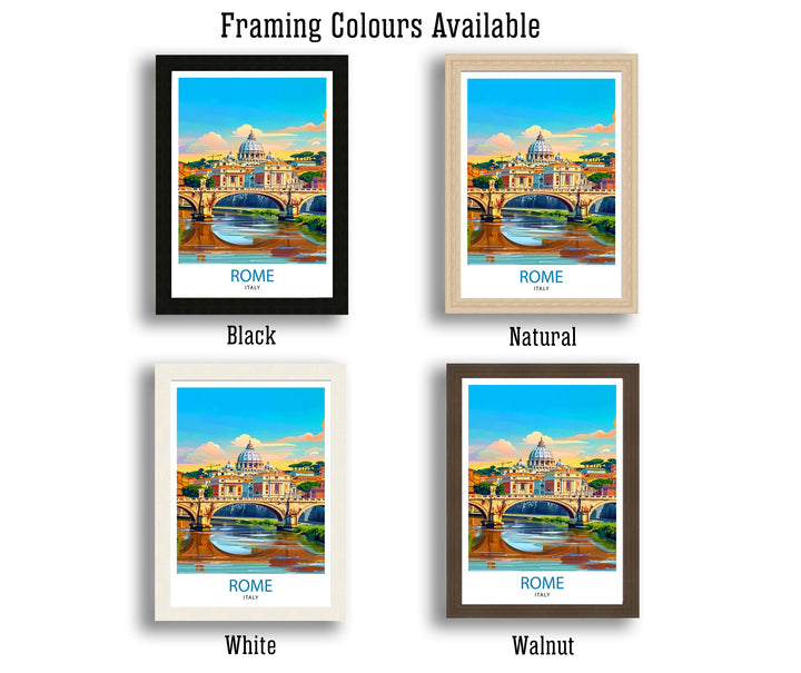 Rome Italy Travel Poster