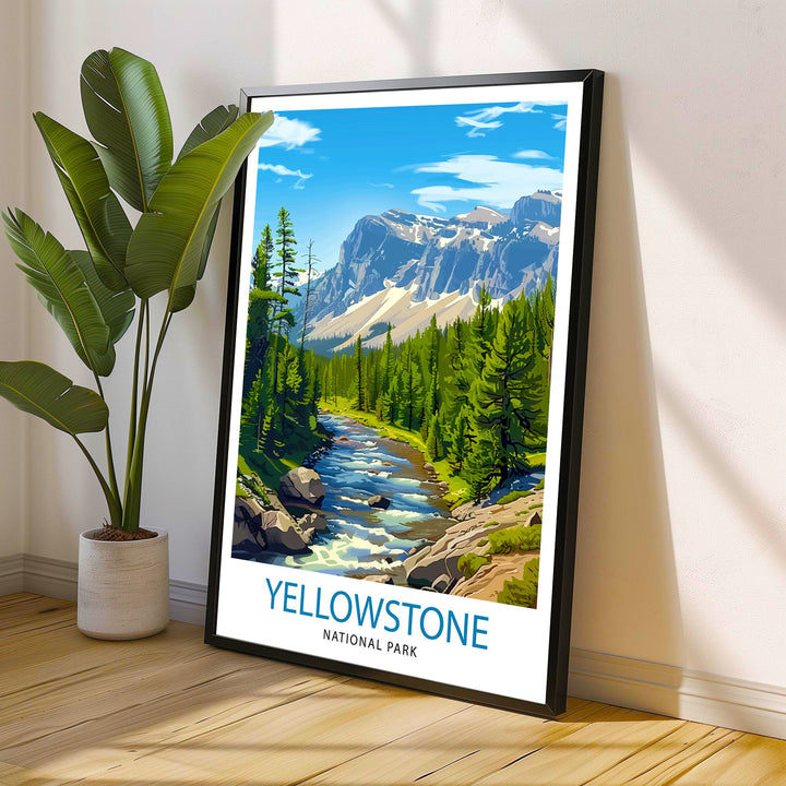 Yellowstone National Park Travel Poster