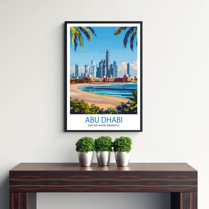 Abu Dhabi UAE Travel Poster