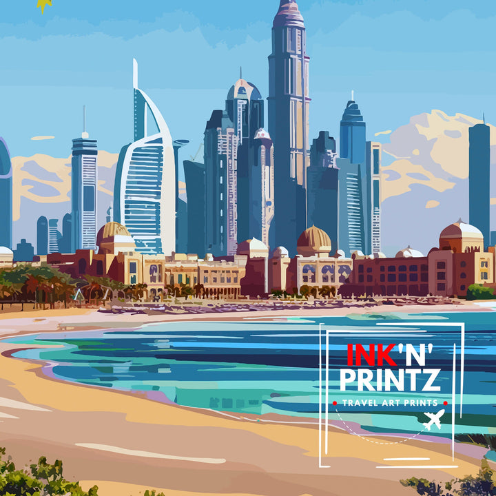 Abu Dhabi UAE Travel Poster