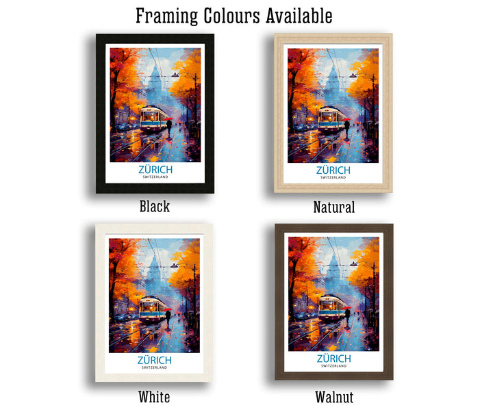 Zurich Switzerland Travel Print Zurich Wall Decor Zurich Home Living Decor Zurich Illustration Travel Poster Gift For Zurich Switzerland