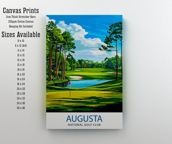 Augusta National Golf Club Georgia Travel Poster