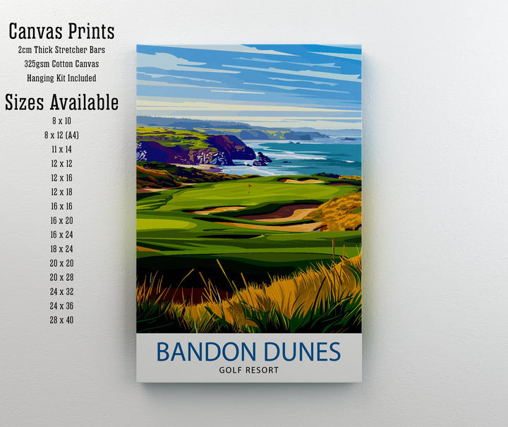 Bandon Dunes Golf Resort Oregon Travel Poster