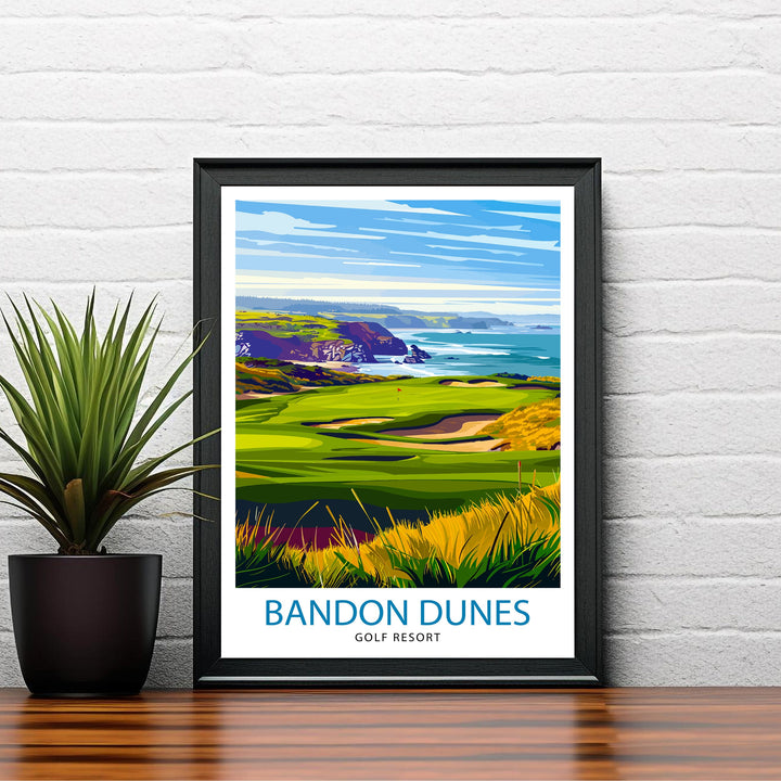 Bandon Dunes Golf Resort Oregon Travel Poster