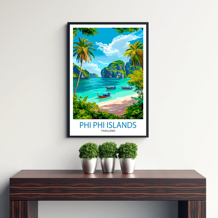 Phi Phi Islands Thailand Travel Poster