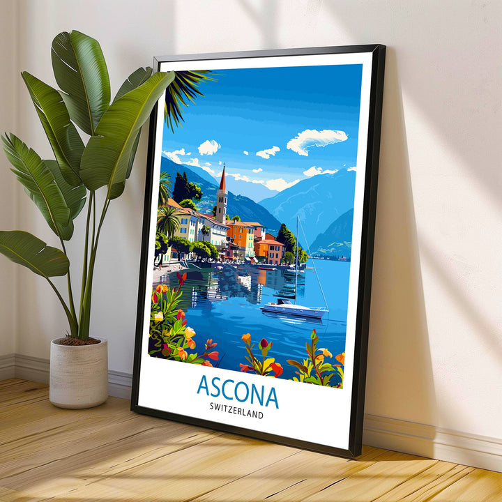 Ascona Switzerland Travel Poster