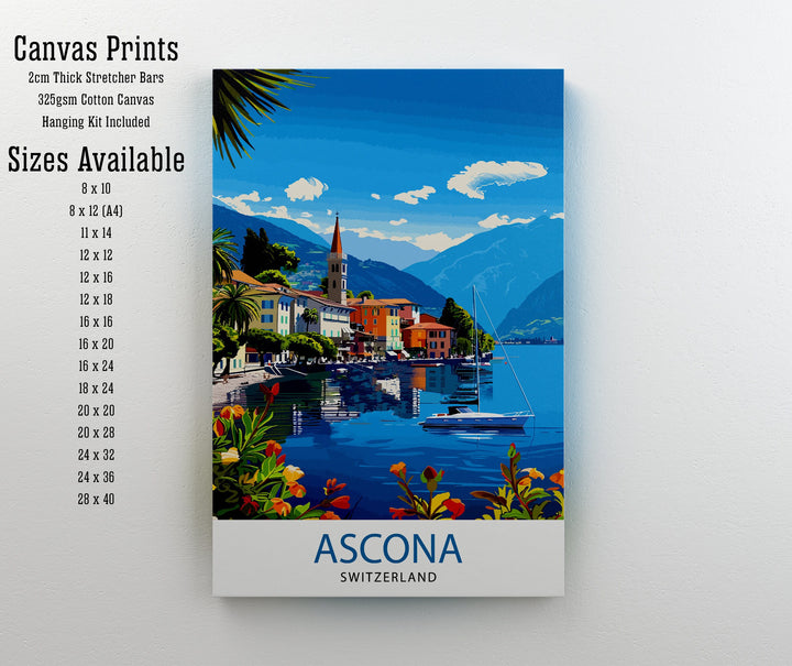 Ascona Switzerland Travel Poster