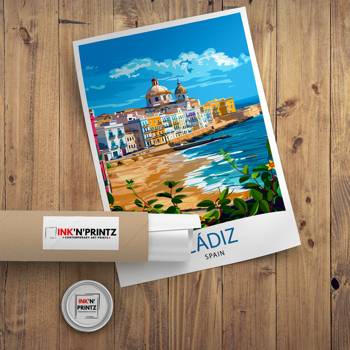 Cádiz Spain Travel Poster