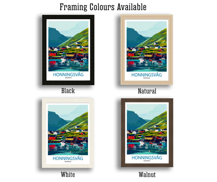 Honningsvåg Norway Travel Poster