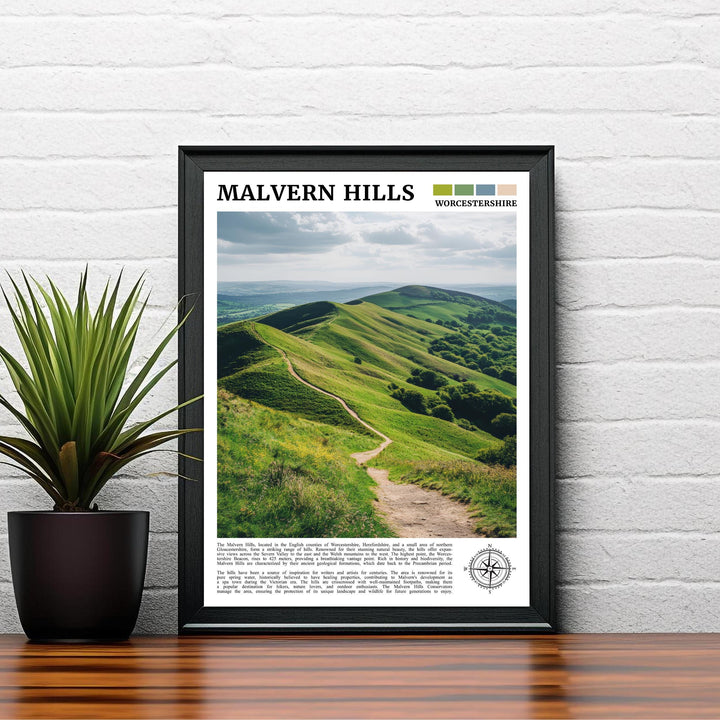 Malvern Hills England Travel Poster