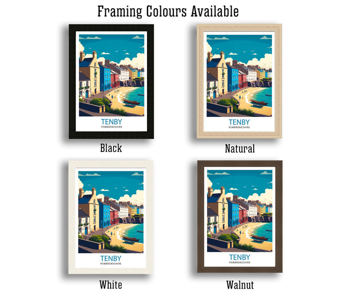 Tenby Wales Travel Poster