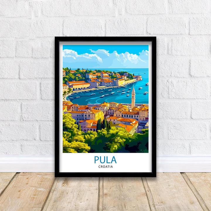 Pula Croatia Travel Poster