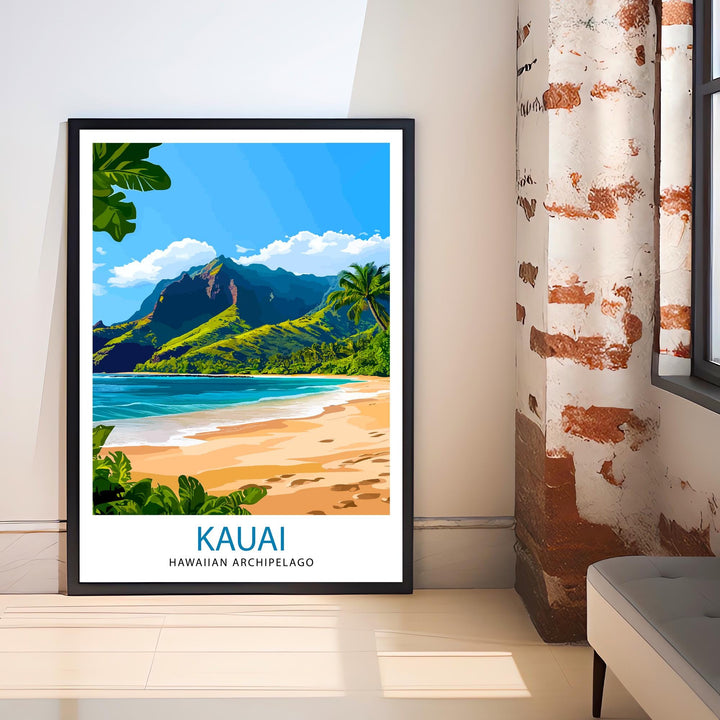 Kauai Hawaii Travel Print Wall Decor Wall Art Kauai Wall Hanging Home Décor Kauai Gift Art Lovers Hawaiian Art Lover Gift Print Art