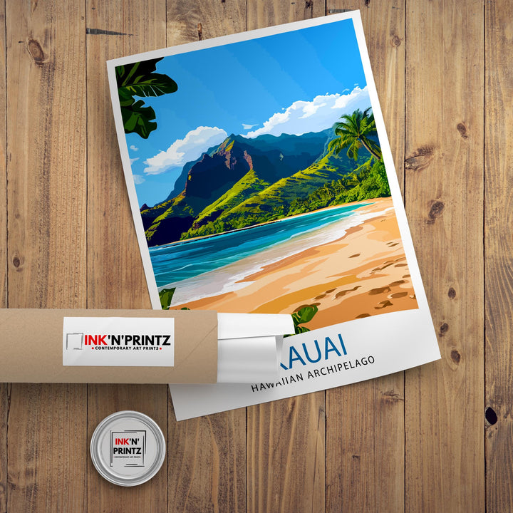 Kauai Hawaii Travel Print Wall Decor Wall Art Kauai Wall Hanging Home Décor Kauai Gift Art Lovers Hawaiian Art Lover Gift Print Art