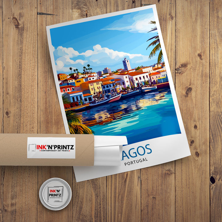 Lagos Portugal Travel Poster