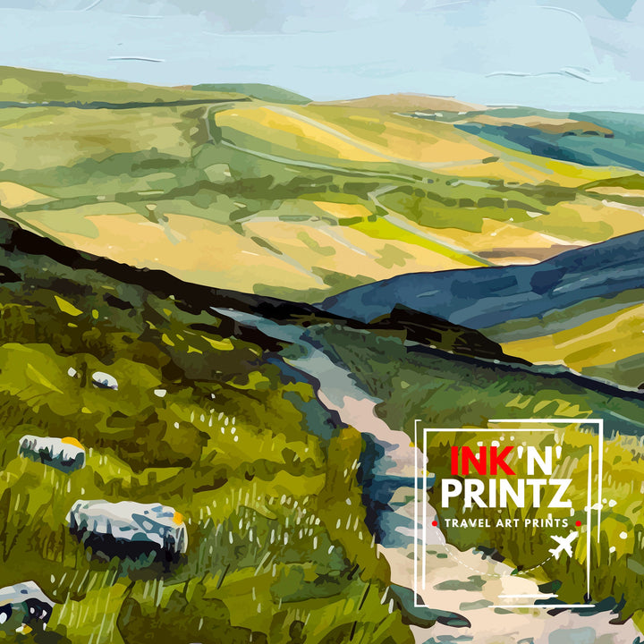 Preseli Hills Wales Travel Poster