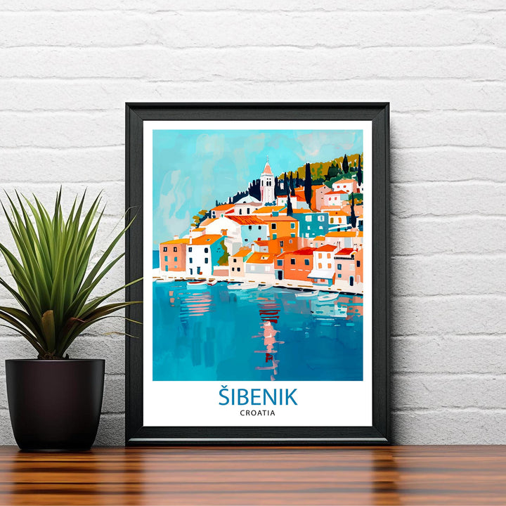 Sibenik Croatia Travel Poster