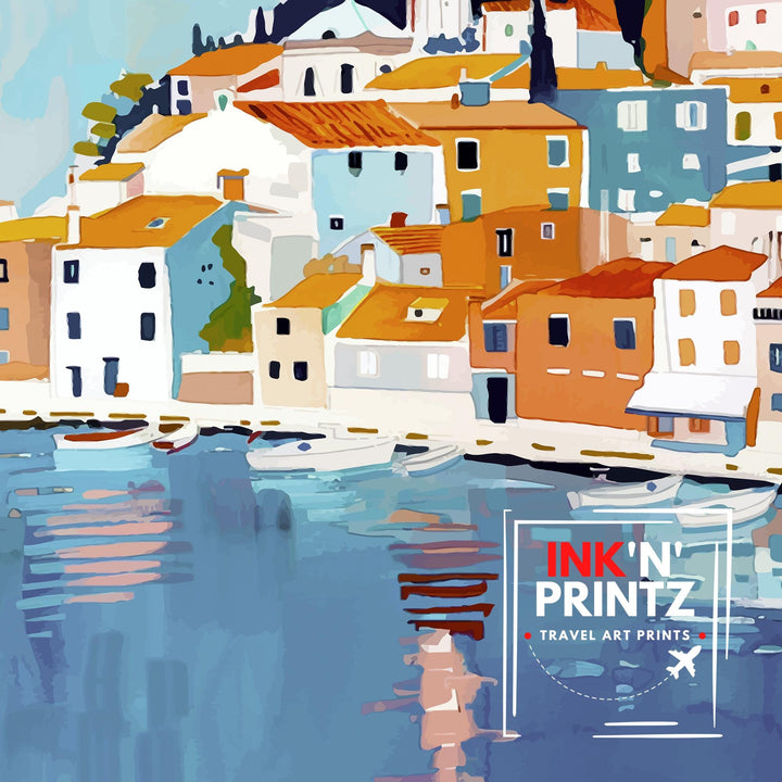 Sibenik Croatia Travel Poster