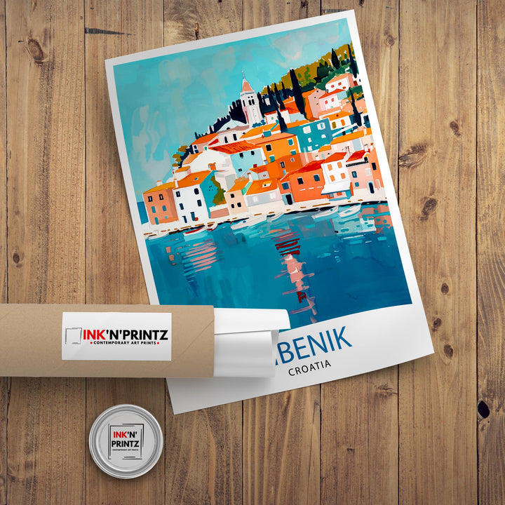 Sibenik Croatia Travel Poster