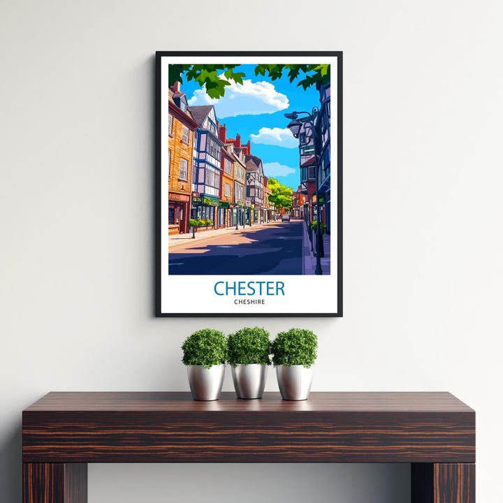 Cheshire England Travel Poster