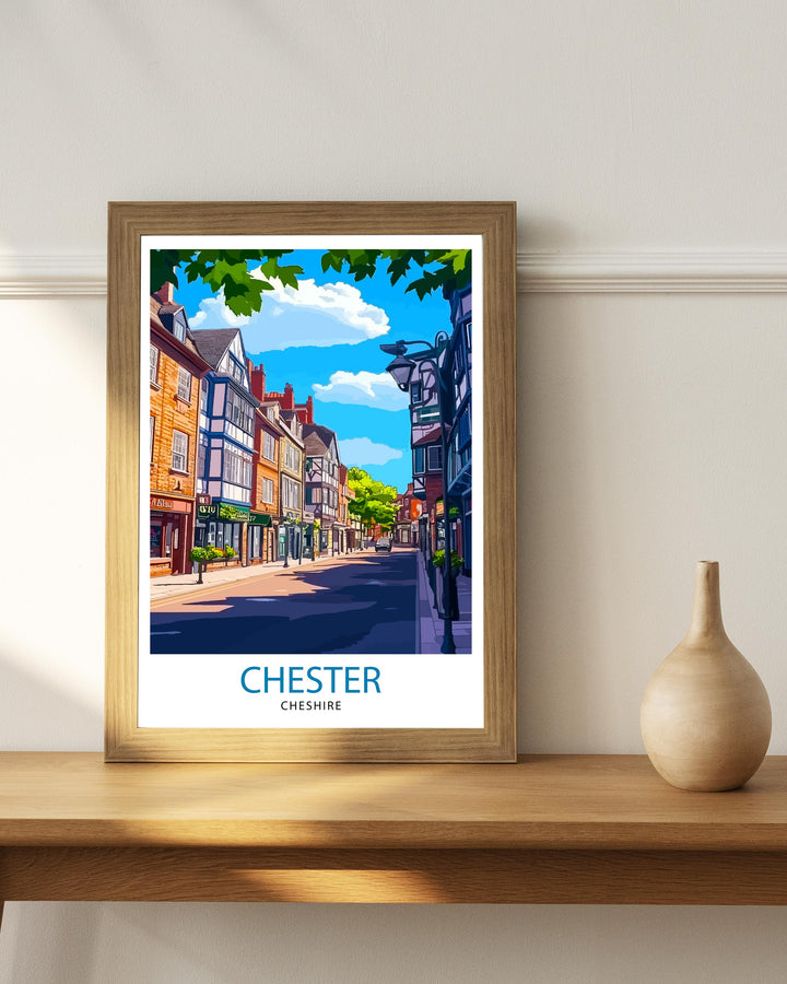 Cheshire England Travel Poster