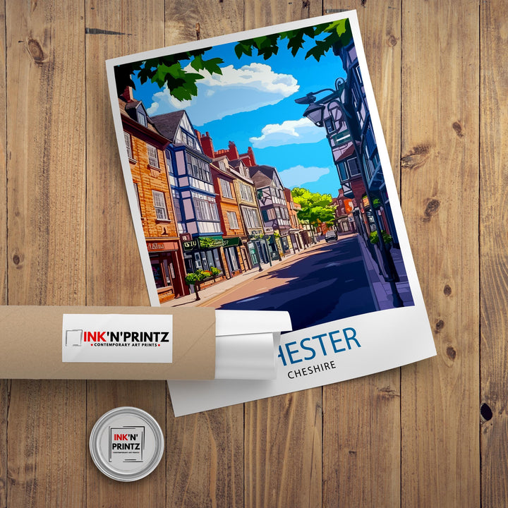 Cheshire England Travel Poster
