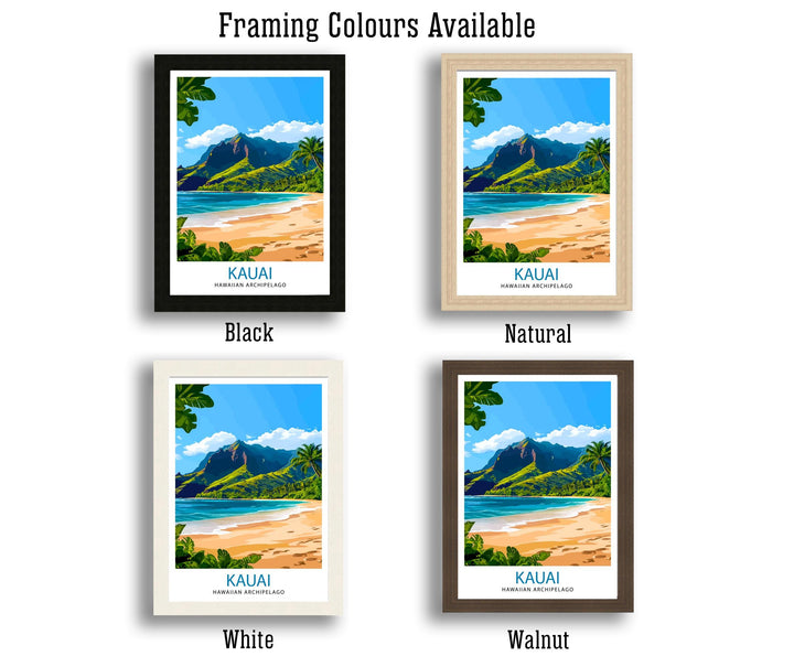 Kauai Hawaii Travel Print Wall Decor Wall Art Kauai Wall Hanging Home Décor Kauai Gift Art Lovers Hawaiian Art Lover Gift Print Art