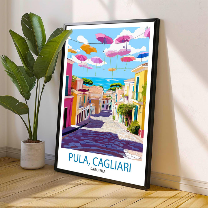 Pula and Cagliari Sardinia Travel Print Wall Decor Wall Art Sardinia Landscape Wall Hanging Home Décor Italian Islands Gift Art Lovers