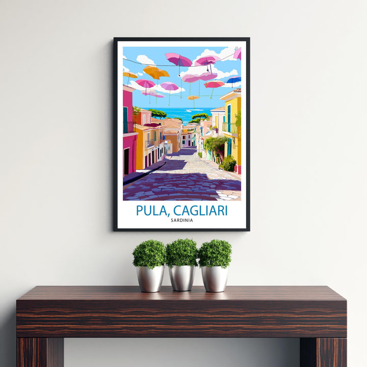 Pula and Cagliari Sardinia Travel Print Wall Decor Wall Art Sardinia Landscape Wall Hanging Home Décor Italian Islands Gift Art Lovers