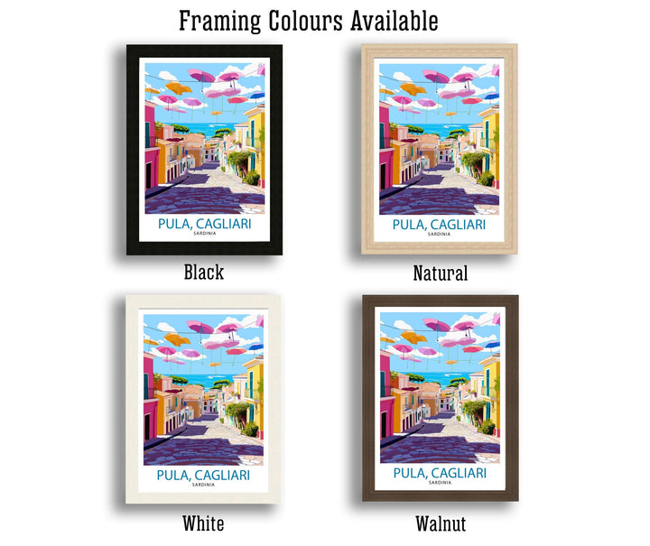 Pula and Cagliari Sardinia Travel Print Wall Decor Wall Art Sardinia Landscape Wall Hanging Home Décor Italian Islands Gift Art Lovers