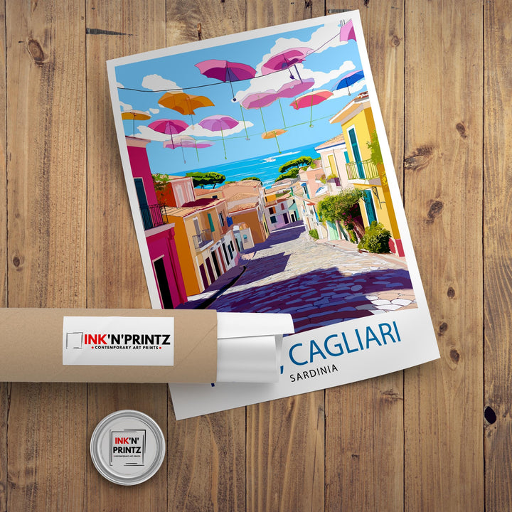 Pula and Cagliari Sardinia Travel Print Wall Decor Wall Art Sardinia Landscape Wall Hanging Home Décor Italian Islands Gift Art Lovers