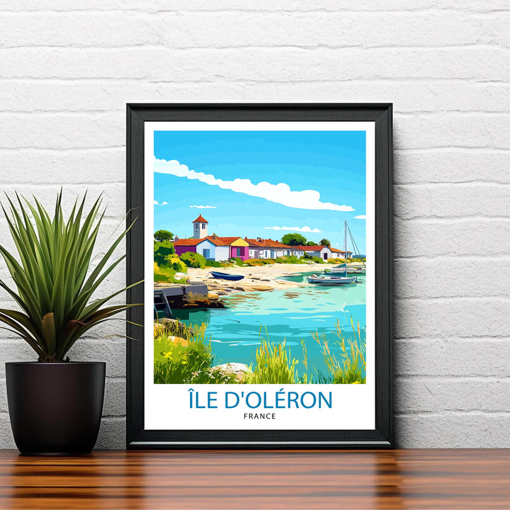 Isle of Oléron France Travel Print Wall Decor Wall Art Oléron Coastal Landscape Wall Hanging Home Décor French Island Gift Art Lovers Beach
