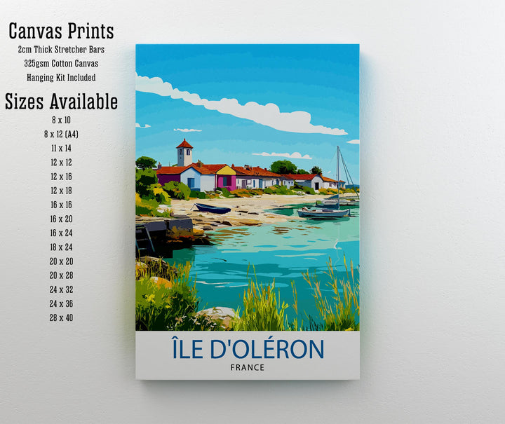 Isle of Oléron France Travel Print Wall Decor Wall Art Oléron Coastal Landscape Wall Hanging Home Décor French Island Gift Art Lovers Beach