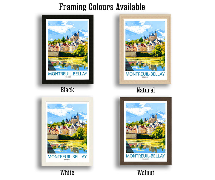 Montreuil-Bellay France Travel Print Wall Decor Wall Art Montreuil-Bellay Castle Landscape Wall Hanging Home Décor French Village Gift Art