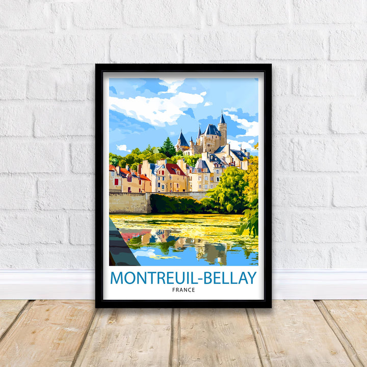 Montreuil-Bellay France Travel Print Wall Decor Wall Art Montreuil-Bellay Castle Landscape Wall Hanging Home Décor French Village Gift Art