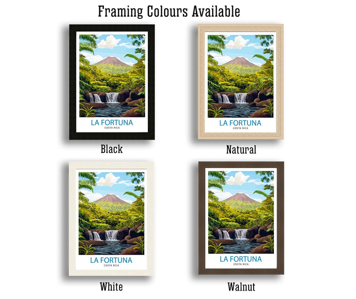 La Fortuna Costa Rica Travel Print Wall Decor Wall Art Arenal Volcano Landscape Wall Hanging Home Décor Tropical Paradise Gift Art Lovers