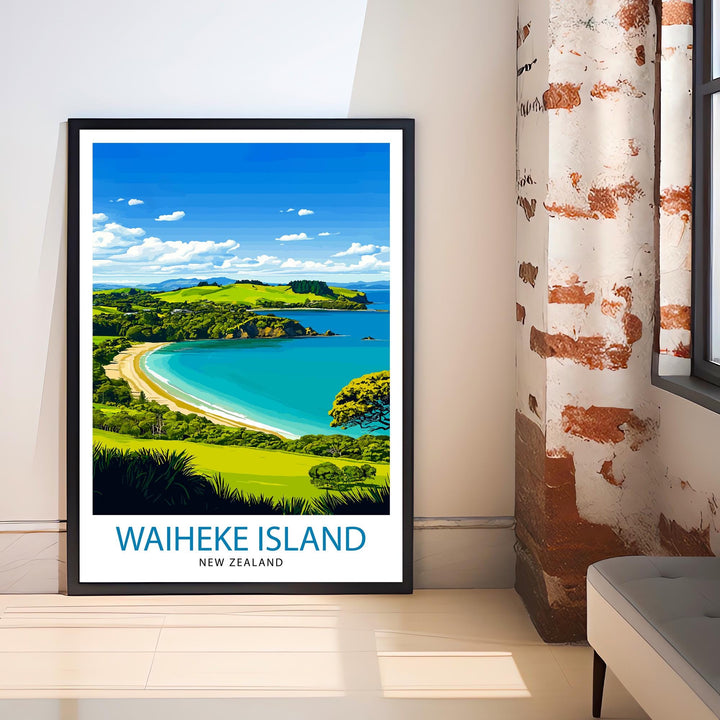 Waiheke Island New Zealand Travel Print Wall Decor Wall Art Waiheke Vineyard Landscape Wall Hanging Home Décor Island Escape Gift Art Lovers