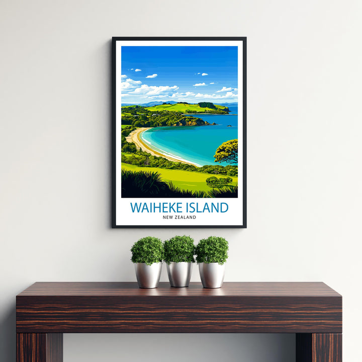 Waiheke Island New Zealand Travel Print Wall Decor Wall Art Waiheke Vineyard Landscape Wall Hanging Home Décor Island Escape Gift Art Lovers
