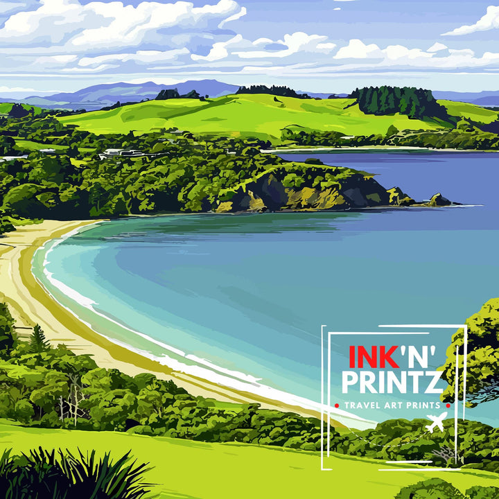 Waiheke Island New Zealand Travel Print Wall Decor Wall Art Waiheke Vineyard Landscape Wall Hanging Home Décor Island Escape Gift Art Lovers