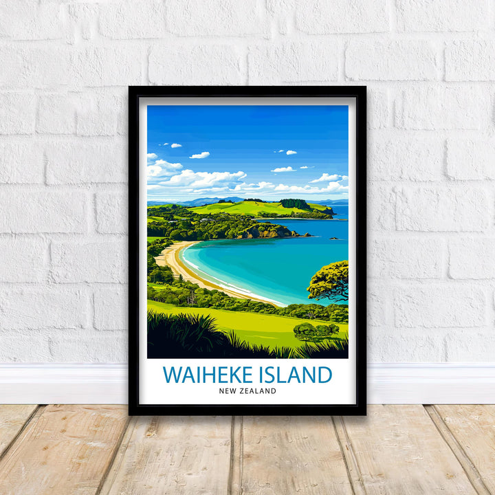 Waiheke Island New Zealand Travel Print Wall Decor Wall Art Waiheke Vineyard Landscape Wall Hanging Home Décor Island Escape Gift Art Lovers