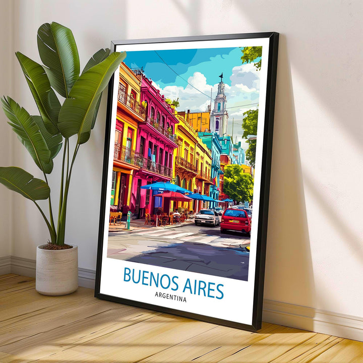 Buenos Aires Argentina Travel Print Wall Decor Wall Art Buenos Aires Cityscape Wall Hanging Home Décor South American Gift Art Lovers Urban